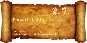 Maszal Tilla névjegykártya